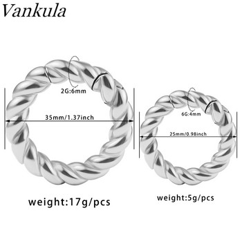 Vankula 2бр. Нов популярен магнит от конопено цвете от неръждаема стомана Измерватели на теглото на ушите Бижута за тяло Пиърсинг Разширители Носилки