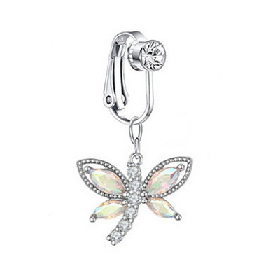 Faux Fake Belly Butterfly Fake Belly Piercing Butterfly Clip στον ομφάλιο ομφαλό Fake Pircing Butterfly χόνδρο σκουλαρίκι κλιπ