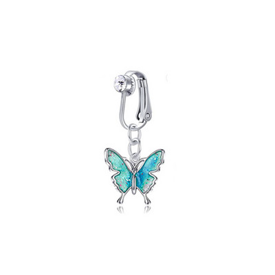 Faux Fake Belly Butterfly Fake Belly Piercing Butterfly Clip στον ομφάλιο ομφαλό Fake Pircing Butterfly χόνδρο σκουλαρίκι κλιπ