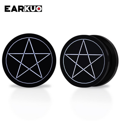 EARKUO Populare pisici acrilice OUIJA Witch Poker dopuri de urechi Piercing tuneluri cercei indicatori expansori bijuterii corpului targi 2 buc