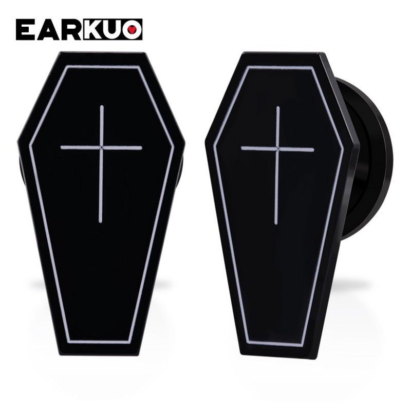 EARKUO Populare pisici acrilice OUIJA Witch Poker dopuri de urechi Piercing tuneluri cercei indicatori expansori bijuterii corpului targi 2 buc