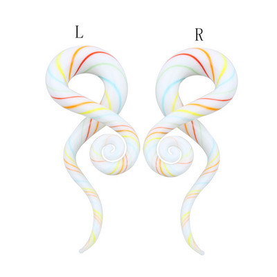 2 buc dopuri de urechi din sticlă Pyrex tunel ureche spirală conică cartilaj cercei calibre Expander targă carne Oreja piercing bijuterii pentru corp