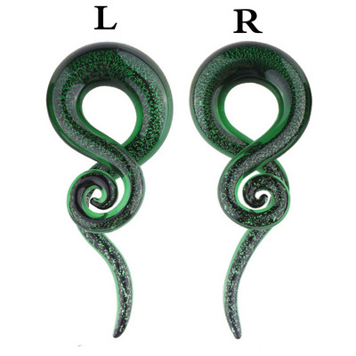 2 buc dopuri de urechi din sticlă Pyrex tunel ureche spirală conică cartilaj cercei calibre Expander targă carne Oreja piercing bijuterii pentru corp