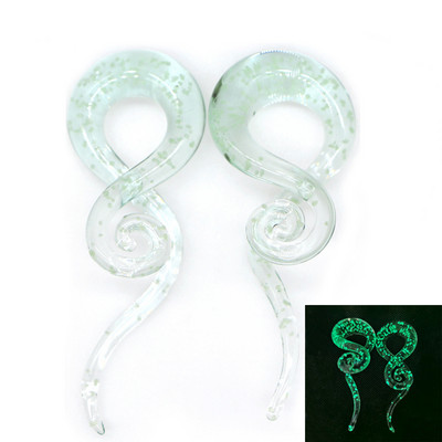 2 buc dopuri de urechi din sticlă Pyrex tunel ureche spirală conică cartilaj cercei calibre Expander targă carne Oreja piercing bijuterii pentru corp