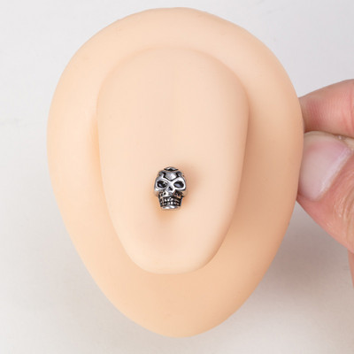 1 buc. Gesturi gotice Limbă Barbell Piercing Bar Punk Oțel inoxidabil Craniu Păianjen Limbă Inel Sexy pentru bijuterii de corp Unisex