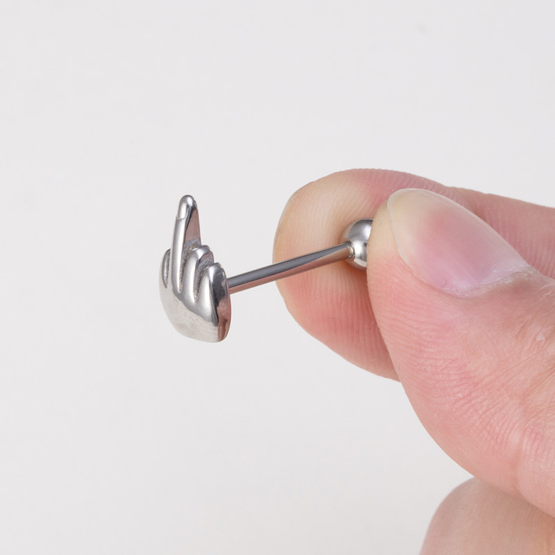 1 buc. Gesturi gotice Limbă Barbell Piercing Bar Punk Oțel inoxidabil Craniu Păianjen Limbă Inel Sexy pentru bijuterii de corp Unisex