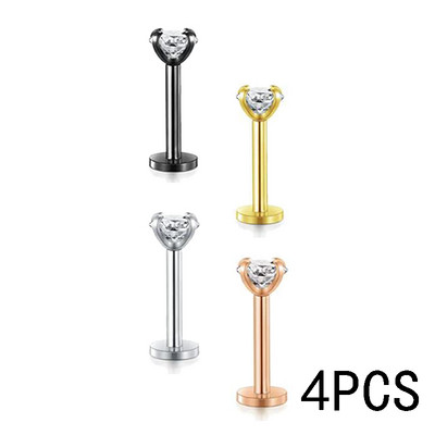 Set de piercing Labret de cristal 8 buc. 16G Inima Tragus Piercing Cercei Lot Conch Piercing Set Lip Labret Stud Lip Pircing