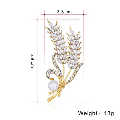 Broșe Cristal Grâu Femei Fete Perle Flori Nunți Casual DIY Broșă Ace Cadouri