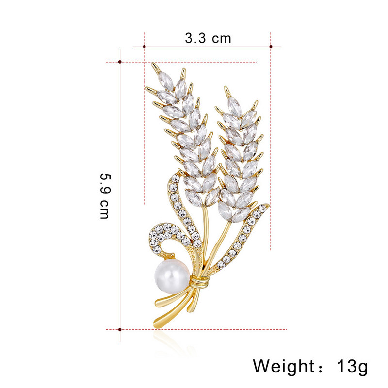 Broșe Cristal Grâu Femei Fete Perle Flori Nunți Casual DIY Broșă Ace Cadouri