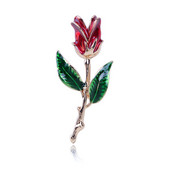 Flori roșii, plantă, pin, buchet, broșă emailată, pentru femei, bărbați, petrecere, buchet de nuntă, îmbrăcăminte diy, costum de rochie, bijuterii de modă