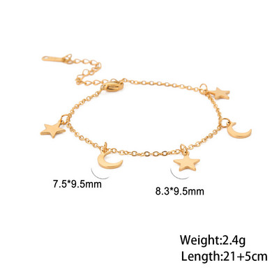 Skyrim Bohemia Inimă Cristal Picior Brățară gleznă de culoare aurie din oțel inoxidabil Lanț de picior de plajă Bijuterii cadou pentru femei fete