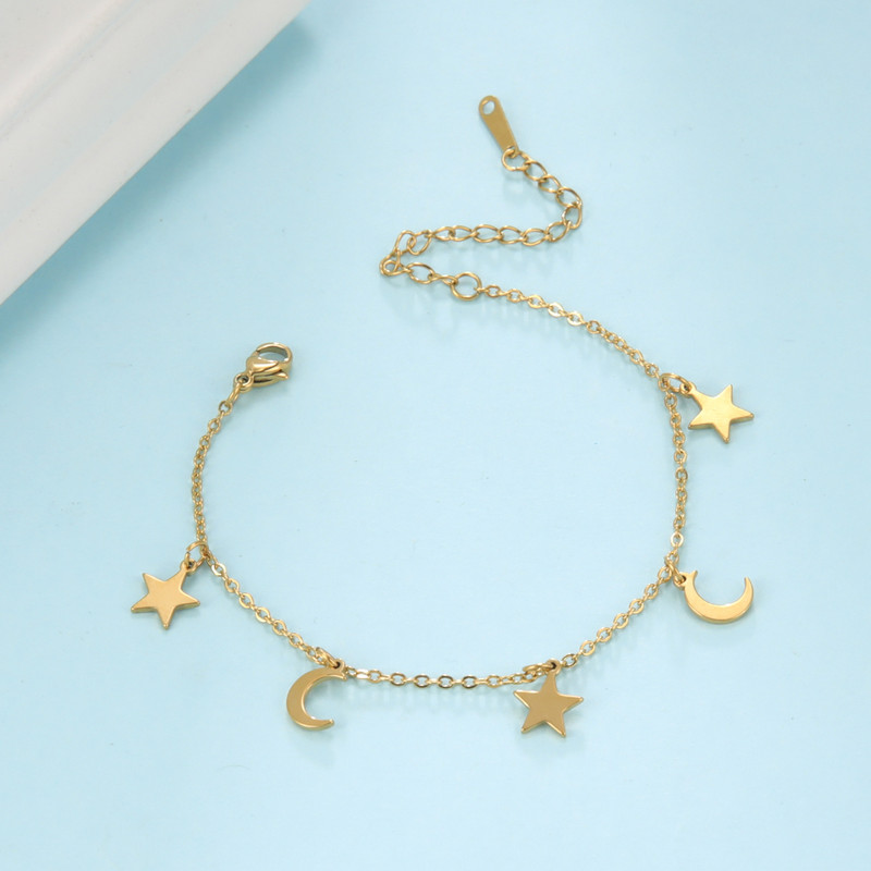 Skyrim Bohemia Inimă Cristal Picior Brățară gleznă de culoare aurie din oțel inoxidabil Lanț de picior de plajă Bijuterii cadou pentru femei fete