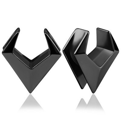 Vankula 2PC Novi hipoalergenski čepovi za sedlo od nehrđajućeg čelika Mjerači za uši Tuneli Prošivači za piercing Nosači Nakit za tijelo