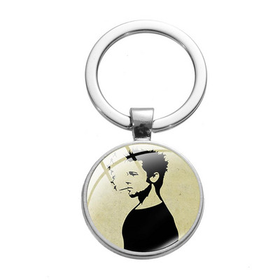 SIAN Classic Film Fight Club Retro Breloc foto Steampunk Film fierbinte Naș Poster Sticlă Cabochon Breloc Suport cheie mașină