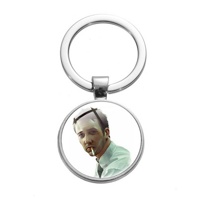 SIAN Classic Film Fight Club Retro Breloc foto Steampunk Film fierbinte Naș Poster Sticlă Cabochon Breloc Suport cheie mașină