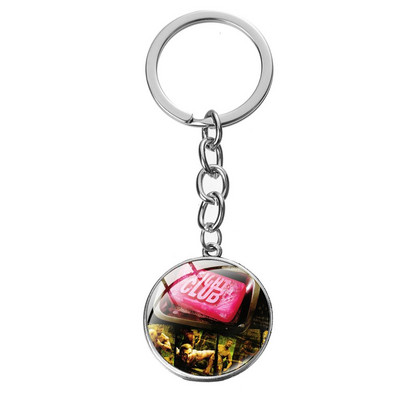 SIAN Classic Film Fight Club Retro Breloc foto Steampunk Film fierbinte Naș Poster Sticlă Cabochon Breloc Suport cheie mașină