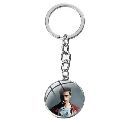 SIAN Classic Film Fight Club Retro Breloc foto Steampunk Film fierbinte Naș Poster Sticlă Cabochon Breloc Suport cheie mașină