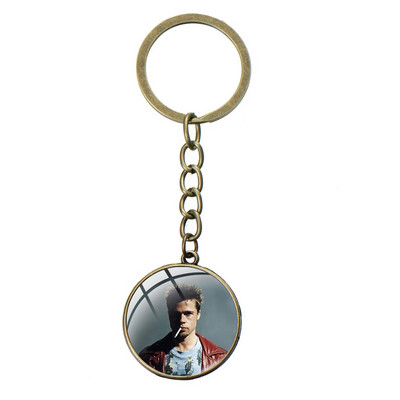 SIAN Classic Film Fight Club Retro Breloc foto Steampunk Film fierbinte Naș Poster Sticlă Cabochon Breloc Suport cheie mașină