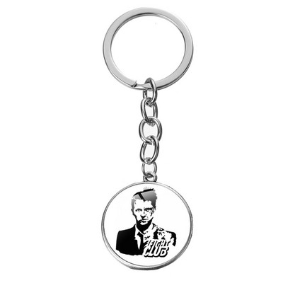 SIAN Classic Film Fight Club Retro Breloc foto Steampunk Film fierbinte Naș Poster Sticlă Cabochon Breloc Suport cheie mașină