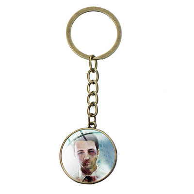 SIAN Classic Film Fight Club Retro Breloc foto Steampunk Film fierbinte Naș Poster Sticlă Cabochon Breloc Suport cheie mașină