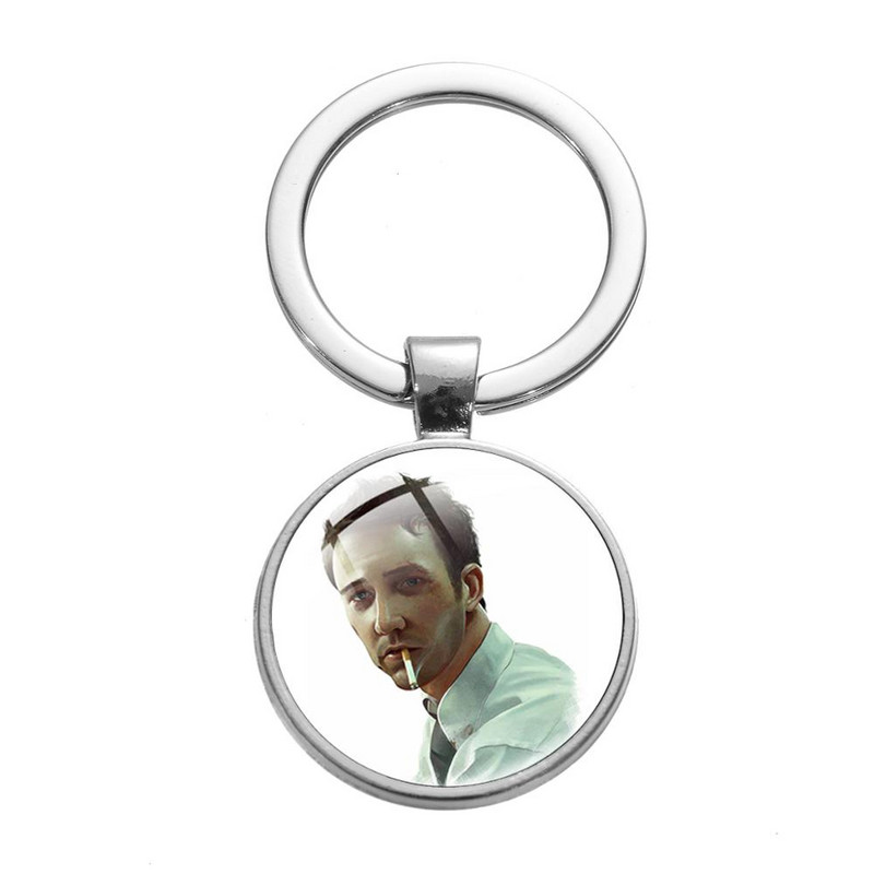 SIAN Classic Film Fight Club Retro Breloc foto Steampunk Film fierbinte Naș Poster Sticlă Cabochon Breloc Suport cheie mașină