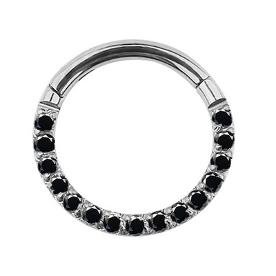 G23 titan cerc cu segmente cu balamale CZ cercel mic inel pentru nas Clicker cartilajul urechii Tragus Helix Labret Piercing pentru buze Bijuterii pentru corp