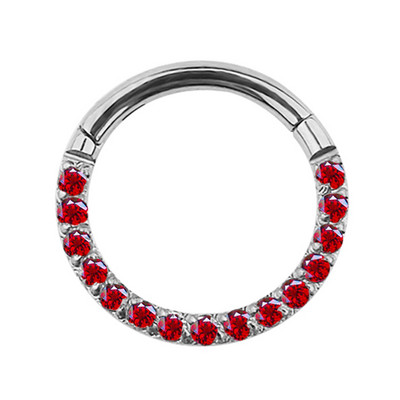 G23 titan cerc cu segmente cu balamale CZ cercel mic inel pentru nas Clicker cartilajul urechii Tragus Helix Labret Piercing pentru buze Bijuterii pentru corp