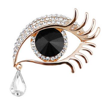 Жени Момичета Винтидж Evil Eye Angle Tear Брошка Сватбено парти Хиджаб Шал Pin Up feminino Облекло Бижута Аксесоари