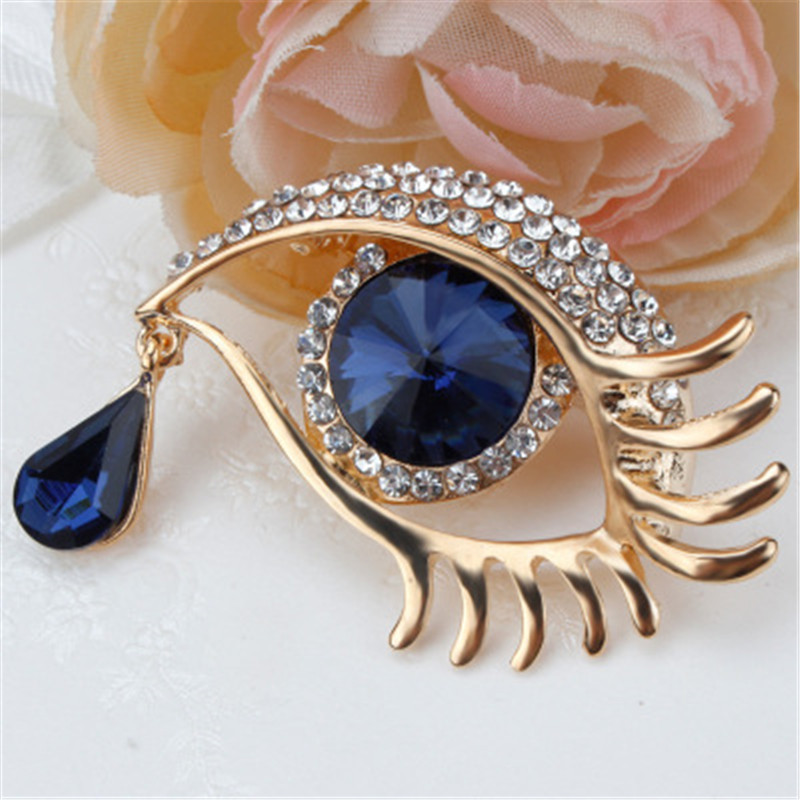Femei Fete Vintage Evil Eye Angle lacrimă Broșă petrecere de nuntă Hijab eșarfă Pin Up feminino îmbrăcăminte accesorii bijuterii