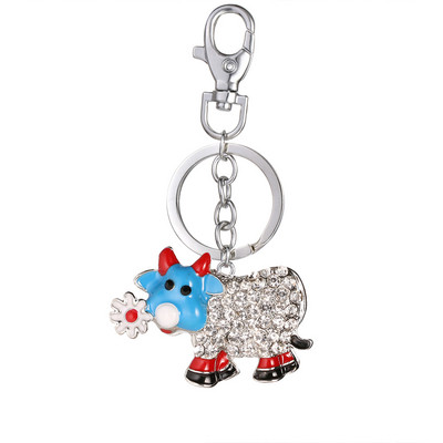 TOGORY Lucky Four Leaves Clover Crystal Breloc Lanțuri Suport Geantă Cataramă Pandantiv pentru Brelocuri Mașină Brelocuri