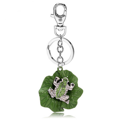 TOGORY Lucky Four Leaves Clover Crystal Breloc Lanțuri Suport Geantă Cataramă Pandantiv pentru Brelocuri Mașină Brelocuri