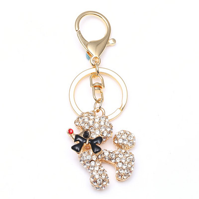 TOGORY Lucky Four Leaves Clover Crystal Breloc Lanțuri Suport Geantă Cataramă Pandantiv pentru Brelocuri Mașină Brelocuri