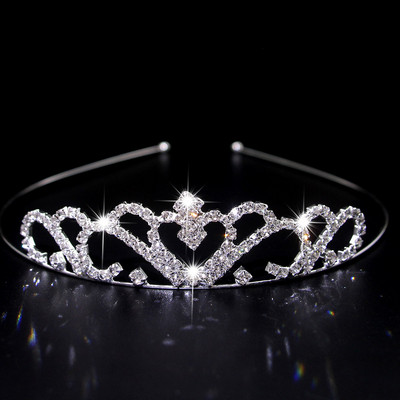 Rafinată prințesă cristal tiara coroană bentiță copii fete dragoste mireasă bal de nunta accesorii pentru petrecere bijuterii cadouri nou