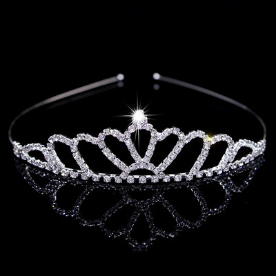 Rafinată prințesă cristal tiara coroană bentiță copii fete dragoste mireasă bal de nunta accesorii pentru petrecere bijuterii cadouri nou