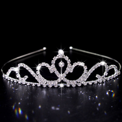 Rafinată prințesă cristal tiara coroană bentiță copii fete dragoste mireasă bal de nunta accesorii pentru petrecere bijuterii cadouri nou