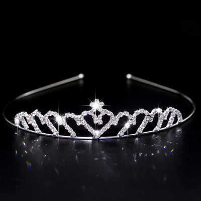 Rafinată prințesă cristal tiara coroană bentiță copii fete dragoste mireasă bal de nunta accesorii pentru petrecere bijuterii cadouri nou