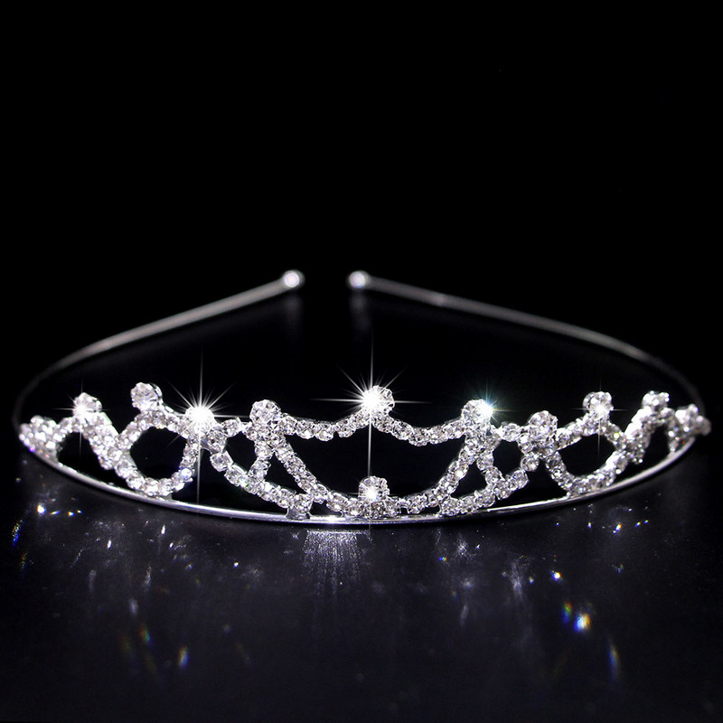 Rafinată prințesă cristal tiara coroană bentiță copii fete dragoste mireasă bal de nunta accesorii pentru petrecere bijuterii cadouri nou