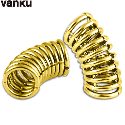 Vanku 1 buc Manșetă pentru lobul urechii dopuri pentru măsurarea urechii, tuneluri pentru urechi, greutatea lobului pentru targă, bijuterii pentru piercing pentru corp cu clips pentru femei.