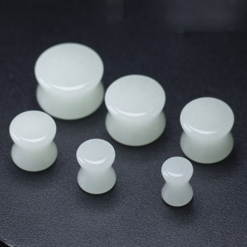 1PC 6-16MM dopuri care strălucesc în întuneric tuneluri din piatră naturală cercei tunel pentru ureche, extensitor pentru ureche, piercing pentru ureche, femeie bărbat