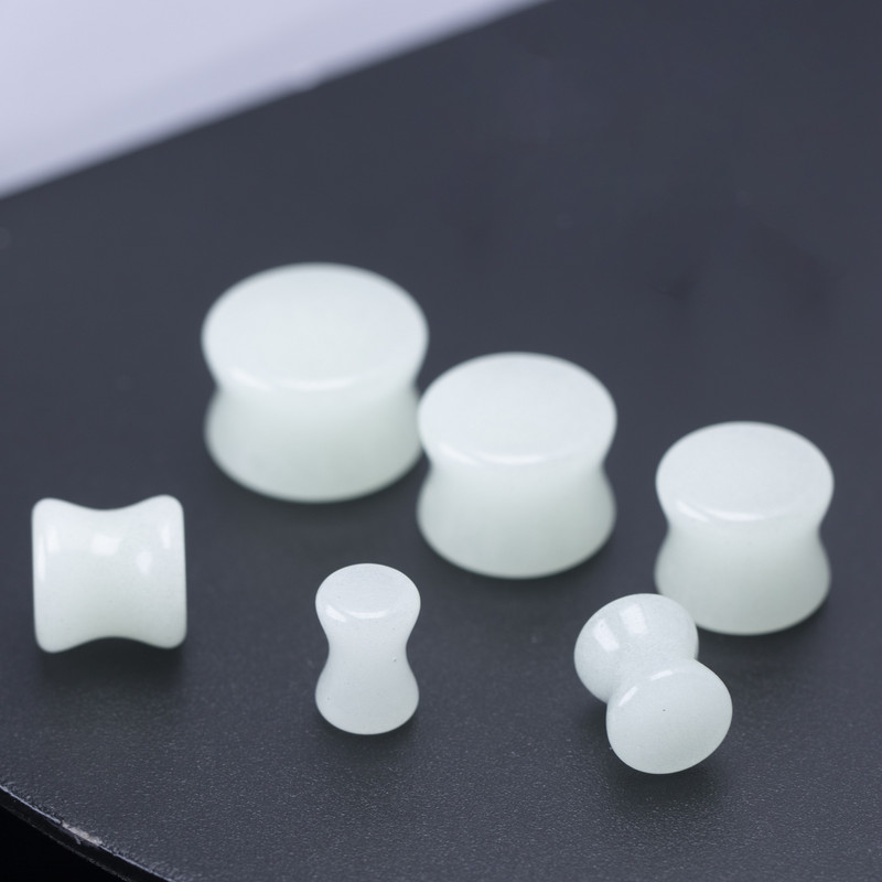 1PC 6-16MM dopuri care strălucesc în întuneric tuneluri din piatră naturală cercei tunel pentru ureche, extensitor pentru ureche, piercing pentru ureche, femeie bărbat