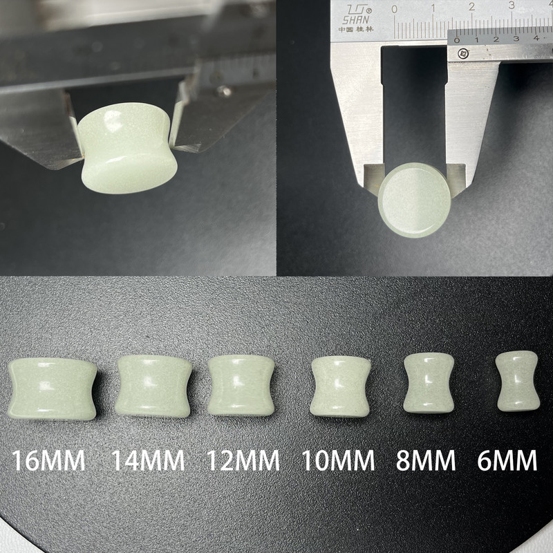 1PC 6-16MM dopuri care strălucesc în întuneric tuneluri din piatră naturală cercei tunel pentru ureche, extensitor pentru ureche, piercing pentru ureche, femeie bărbat