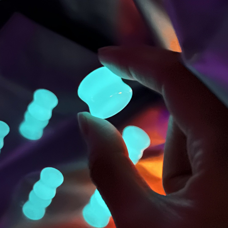 1PC 6-16MM dopuri care strălucesc în întuneric tuneluri din piatră naturală cercei tunel pentru ureche, extensitor pentru ureche, piercing pentru ureche, femeie bărbat