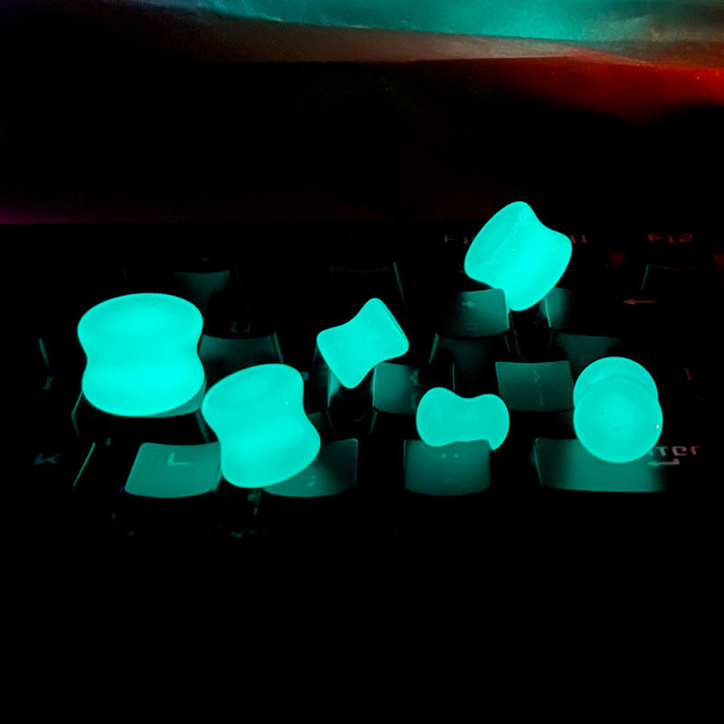 1PC 6-16MM dopuri care strălucesc în întuneric tuneluri din piatră naturală cercei tunel pentru ureche, extensitor pentru ureche, piercing pentru ureche, femeie bărbat