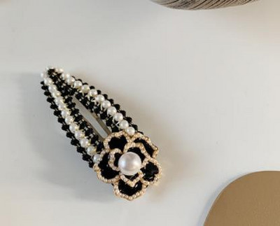 Луксозни бижута Украшение за коса Аксесоари за коса за жени Camellia Pearl Дамски щипки за коса