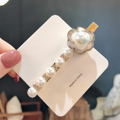 Луксозни бижута Украшение за коса Аксесоари за коса за жени Camellia Pearl Дамски щипки за коса