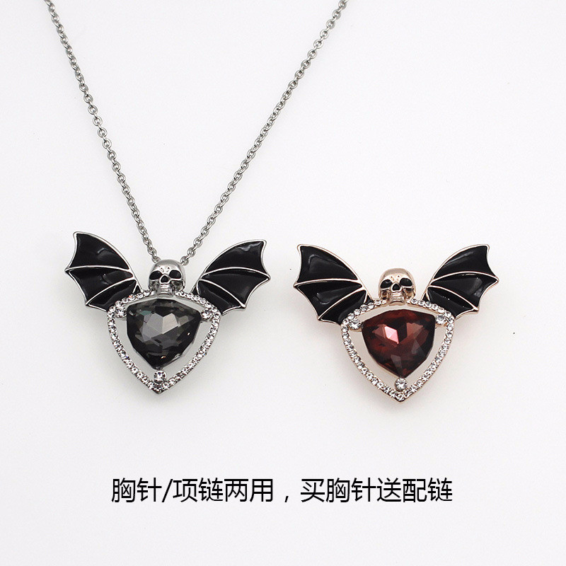 Nou stil european și american Halloween gotic punk personalitate craniu liliac corsaj broșă de vânzare fierbinte broșă