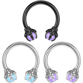 ZS 16G Inel pentru nas cu gheare de dragon Cerceu concă răsucit din oțel inoxidabil.