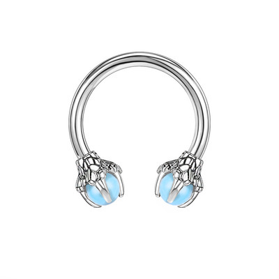 ZS 16G Inel pentru nas cu gheare de dragon Cerceu concă răsucit din oțel inoxidabil.