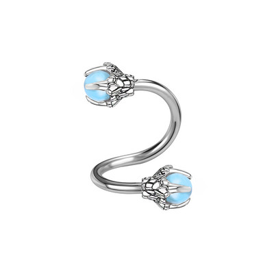 ZS 16G Inel pentru nas cu gheare de dragon Cerceu concă răsucit din oțel inoxidabil.