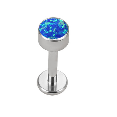 ASTM F136 Titán fülcsavarok Labret Stud CZ Kerek Tragus ajakgyűrű fülporc fülbevaló piercing ajak ékszer testékszer piercing